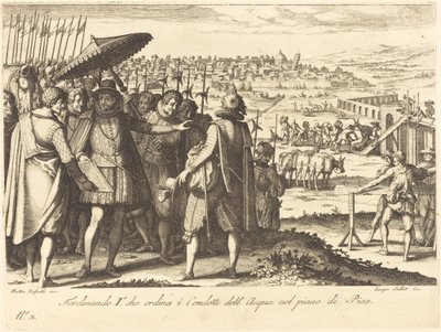 A pisai vízvezeték helyreállítása alkotó: Jacques Callot