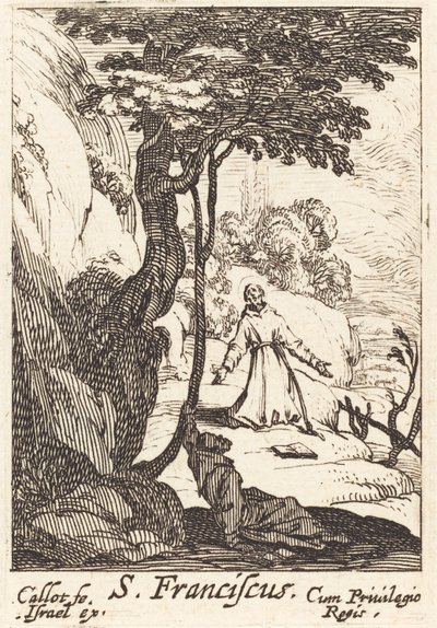 Szent Ferenc, c. 1632. alkotó: Jacques Callot