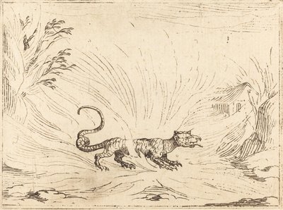 Szalamandra Lángokkal körülvéve alkotó: Jacques Callot