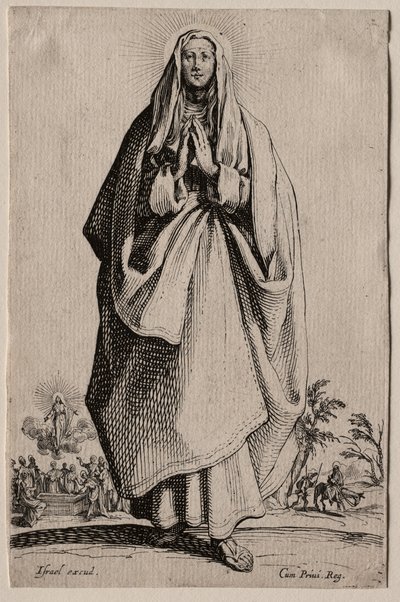 A Megváltó Boldogságos Szűz Mária szentjei Icons/Les Grands Apôtres (A nagy apostolok): La Sainte Vierge (A Szent Szűz) alkotó: Jacques Callot