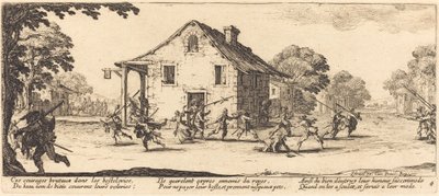 Fosztogatás jelenete, 1633. alkotó: Jacques Callot