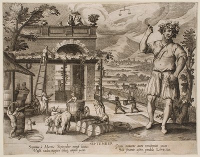 Szeptember, „A hónapok” sorozatból alkotó: Jacques Callot