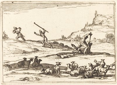 Pásztorok, akik védik állományukat alkotó: Jacques Callot
