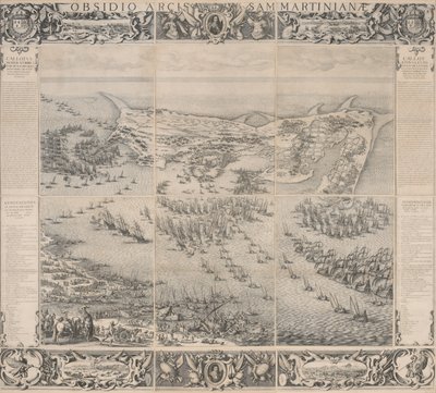 Szent Márton Citadella ostroma a Ré-szigeten alkotó: Jacques Callot