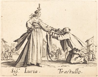 Jelek. Lucia és Trastullus alkotó: Jacques Callot