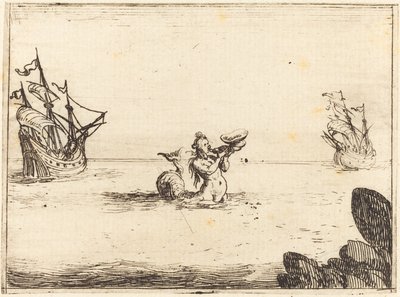 Sziréna két hajó között alkotó: Jacques Callot