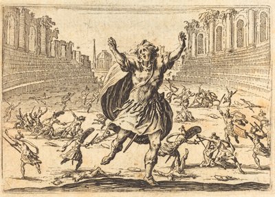 Csetepaté egy római cirkuszban alkotó: Jacques Callot
