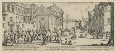 Kórház, a „A háború borzalmai” című sorozat 15. része alkotó: Jacques Callot
