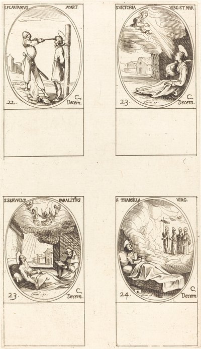 Utca. Flavian; Utca. Győzelem; Utca. Szolgáló; Utca. Tharsilla alkotó: Jacques Callot