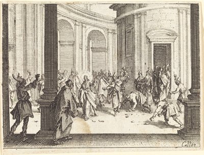 Jézus megkövezése alkotó: Jacques Callot