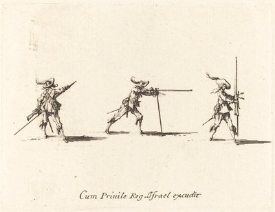 Lőállás felvétele a muskétával alkotó: Jacques Callot