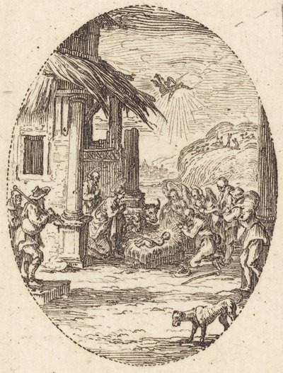 A Pásztorok imádása c. 1631. alkotó: Jacques Callot