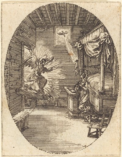 Az Angyali üdvözlet. alkotó: Jacques Callot