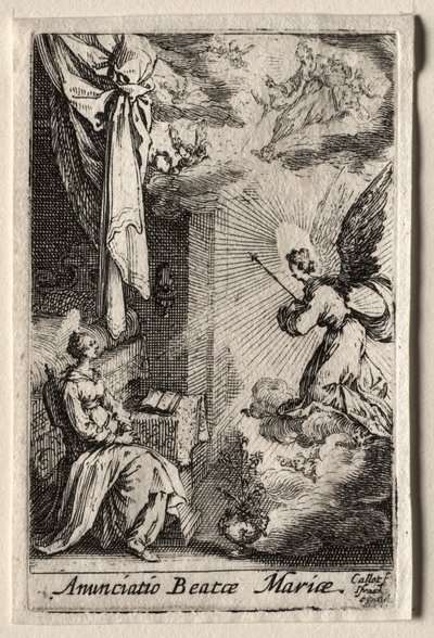 A Szűz élete: Az Angyali üdvözlet alkotó: Jacques Callot