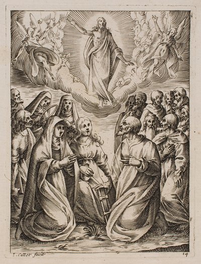 Jézus mennybemenetele, a „Róma képei” sorozatból alkotó: Jacques Callot