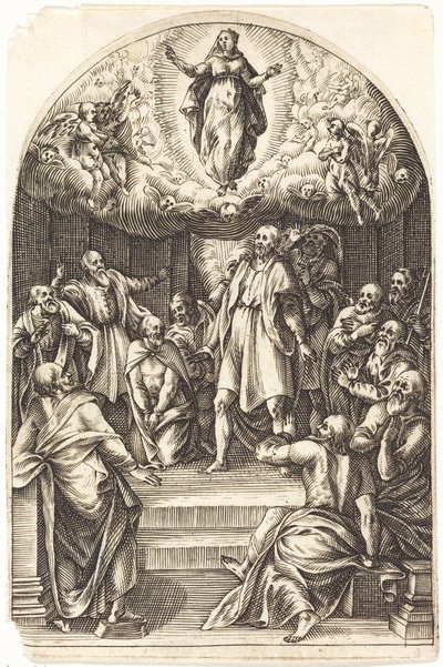Mária mennybevétele alkotó: Jacques Callot
