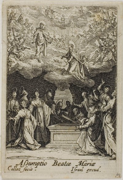 Szűz Mária mennybevétele, a Szűz Mária életéből alkotó: Jacques Callot