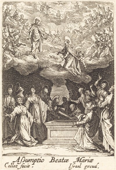 Szűz mennybemenetele, 1630-ban vagy azt követően. alkotó: Jacques Callot