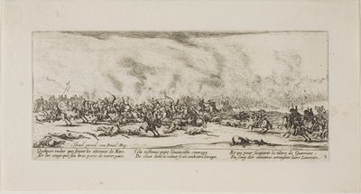 A csata, harmadik lemez A háború nyomorúságaiból alkotó: Jacques Callot