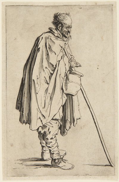 A koldus lábmelegítővel alkotó: Jacques Callot