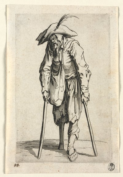 A koldusok: Falábas koldus alkotó: Jacques Callot