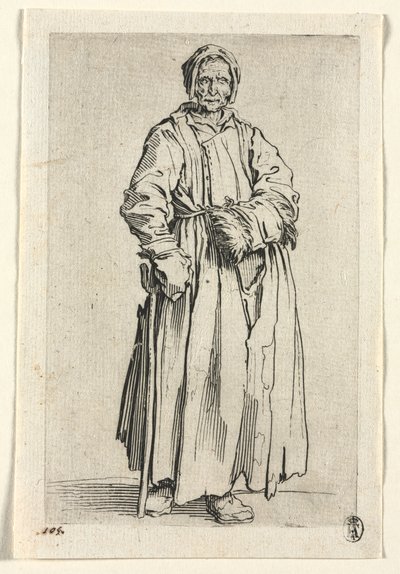 A koldusok: Félszemű nő, c. 1623. alkotó: Jacques Callot