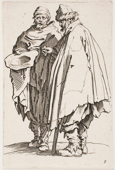 A vak ember és társa, sz. 9 A koldusok sorozatból alkotó: Jacques Callot