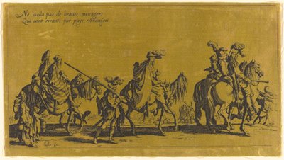 The Bohemians Marching: The Vanguard, valószínűleg 18. század. alkotó: Jacques Callot