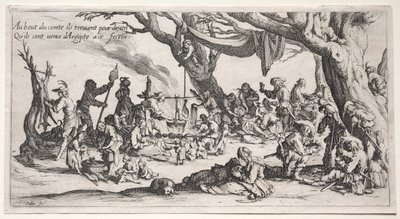 A csehek: A megállóhely: A csehek ünnepe, 1621-1625 körül. alkotó: Jacques Callot