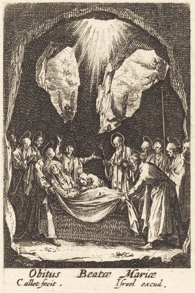 A Szűzanya temetése, 1630-ban vagy azt követően. alkotó: Jacques Callot