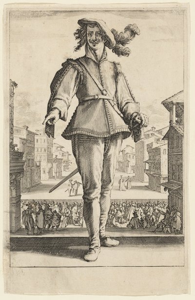 A kapitány vagy a szerető, a Három olasz komikustól alkotó: Jacques Callot