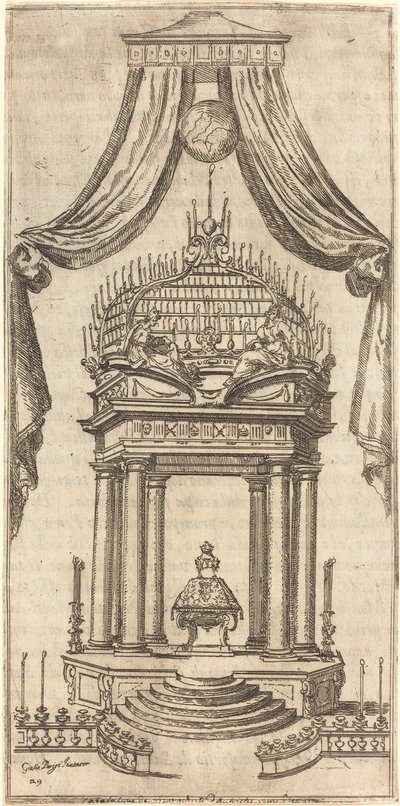 A katafalque, 1612. alkotó: Jacques Callot