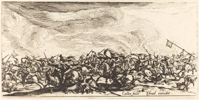 A lovassági harc kardokkal alkotó: Jacques Callot