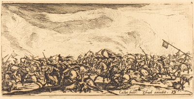A lovassági harc karddal, c. 16321634. alkotó: Jacques Callot