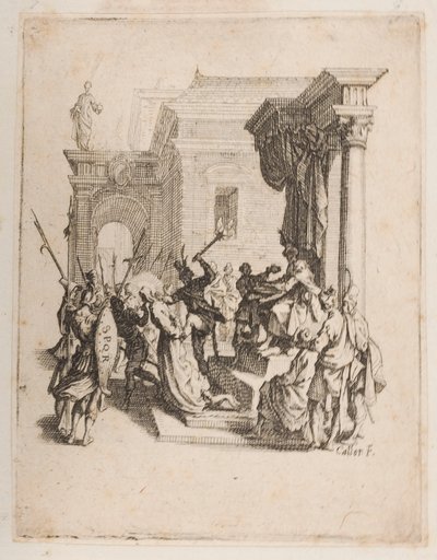Az elítélés, sz. 5/11 a La Petite Passionból alkotó: Jacques Callot