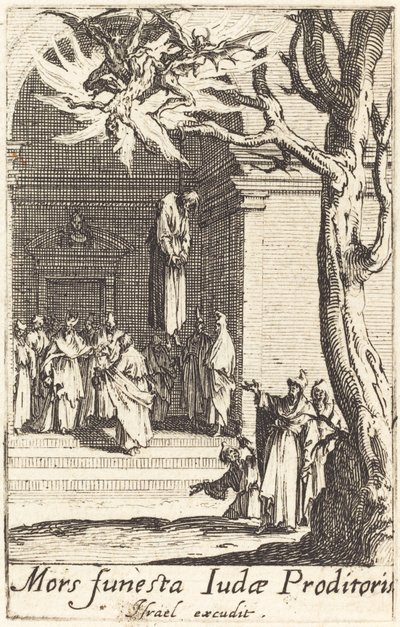 Júdás halála, c. 16341635. alkotó: Jacques Callot