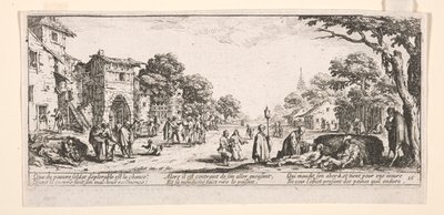 A haldoklók az út mellett alkotó: Jacques Callot