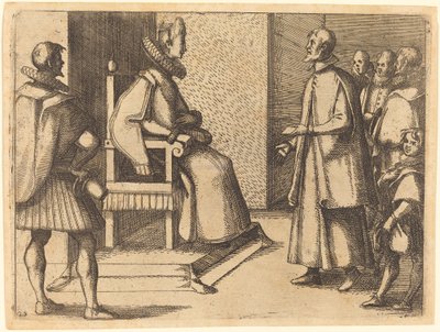 Toszkána követe köszönetet mond a királynőnek alkotó: Jacques Callot