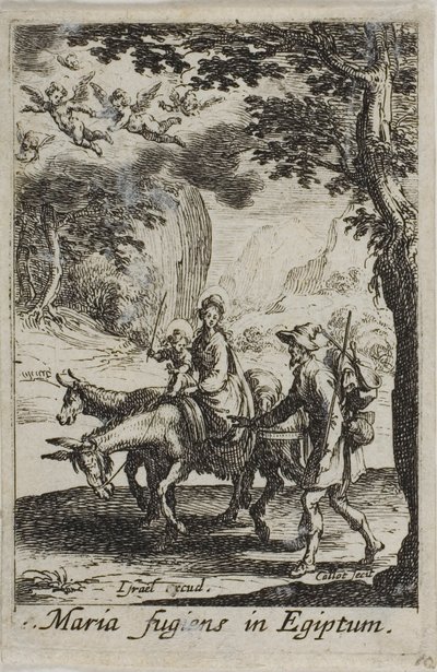 Az egyiptomi menekülés, a Szűz Mária életéből alkotó: Jacques Callot
