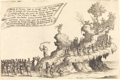 A Parnasszus-hegy úszója, 1616. alkotó: Jacques Callot