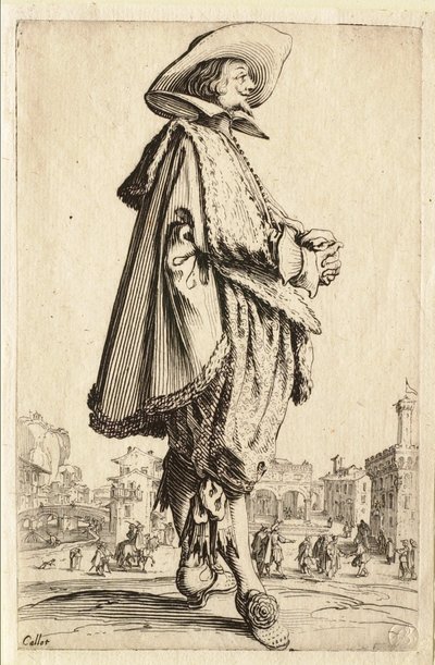 Az úr összekulcsolt kézzel alkotó: Jacques Callot