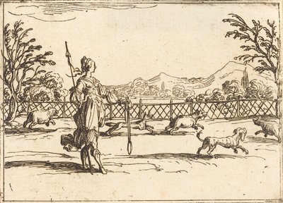 A vadásznő. alkotó: Jacques Callot