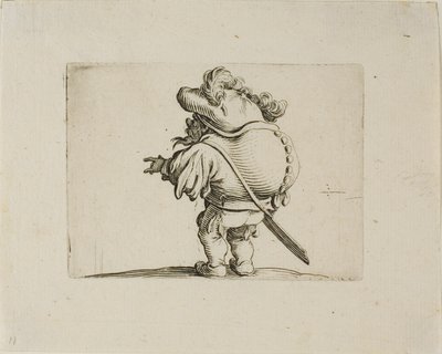 Gobbi vonallal díszített nagy hasú férfi, Varie Figure Gobbitól alkotó: Jacques Callot