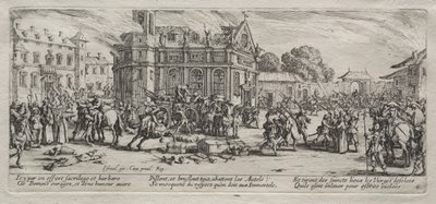 A háború nagy nyomorúságai: Egy kolostor pusztítása alkotó: Jacques Callot