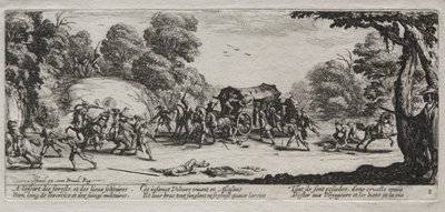 A háború nagy nyomorúságai: Autópálya-rablás alkotó: Jacques Callot