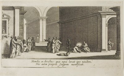 A nagy szikla különféle Firenzében tervezett jelenetekből alkotó: Jacques Callot