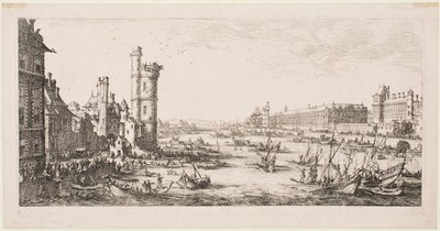 Párizs nagy látképei: kilátás a Louvre-ra alkotó: Jacques Callot