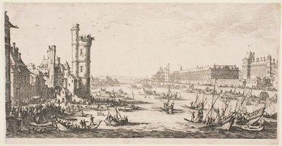 Párizs nagy látképei: a Louvre látképe alkotó: Jacques Callot