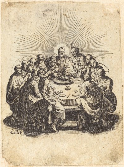 Az utolsó vacsora, 1618. alkotó: Jacques Callot