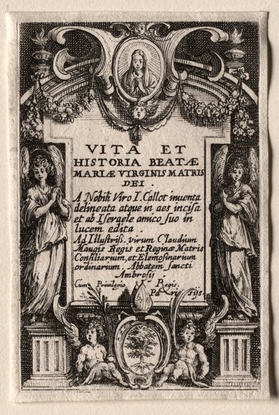 A Szűz élete. alkotó: Jacques Callot